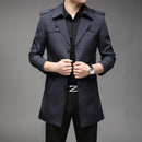Windbreaker Mid-length Casual Jacket Slim Business Men's Suit Jacket