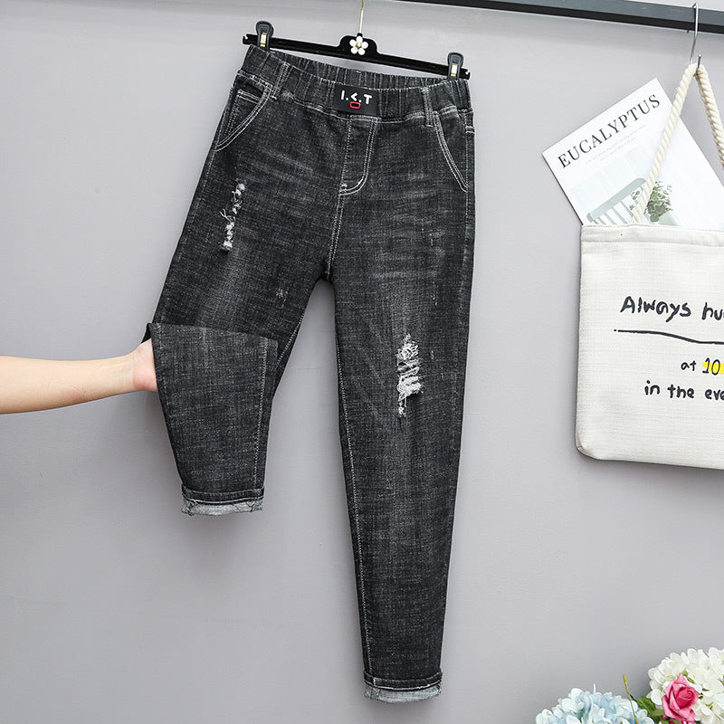 Plus Size Women's Stretch High Waist Jeans
